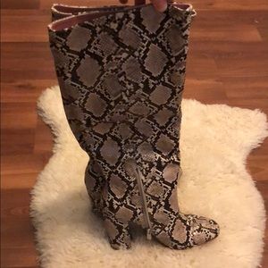 Zara snake print boots